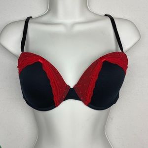 LS BLK/RED Plunge, 36C. *P1025